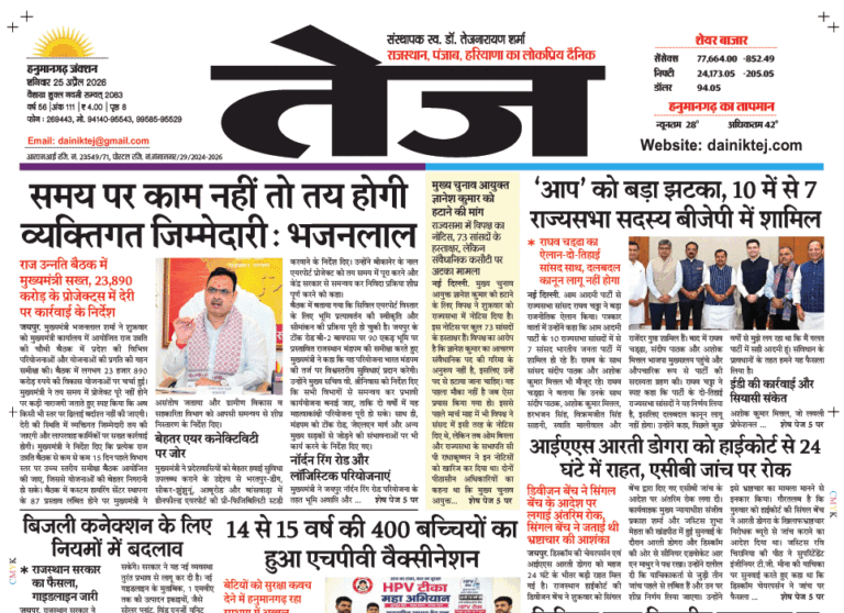 Dainik Tej, Hanumangarh April 25, 20261 copy